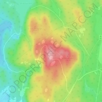 Carte topographique Storhöjden, altitude, relief