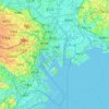 Carte topographique Kōtō, altitude, relief