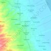 Carte topographique Margoyoso, altitude, relief