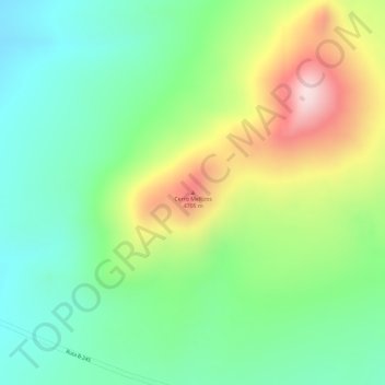 Carte topographique Cerro Mellizos, altitude, relief