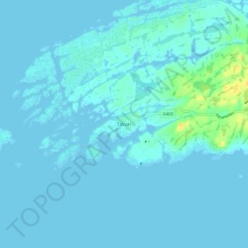 Carte topographique Titran, altitude, relief