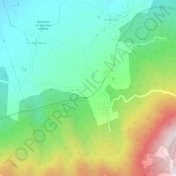 Carte topographique Ausol Suntecumat, altitude, relief