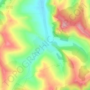 Carte topographique Cerghid, altitude, relief
