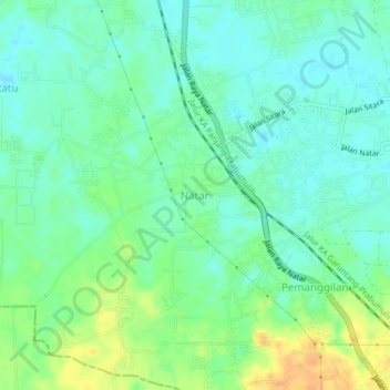 Carte topographique Natar, altitude, relief