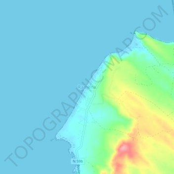 Carte topographique Ramena, altitude, relief