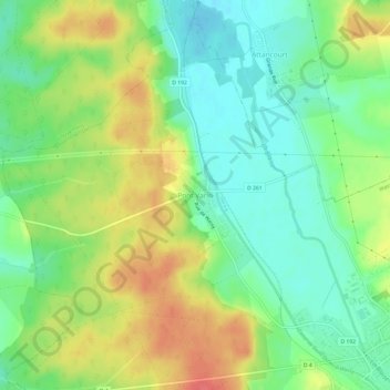 Carte topographique Pont Varin, altitude, relief