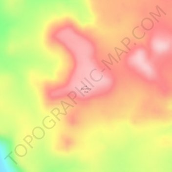 Carte topographique Bushfire Hill, altitude, relief