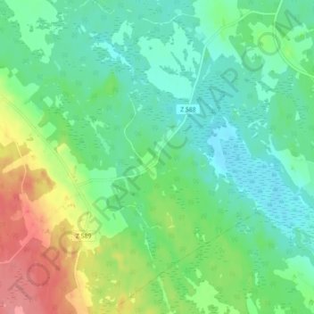 Carte topographique Skallböle, altitude, relief