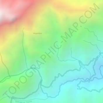 Carte topographique Hoyo Rico, altitude, relief