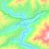 Carte topographique Coello Cocora, altitude, relief