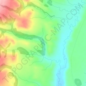 Carte topographique Pine Coulee, altitude, relief