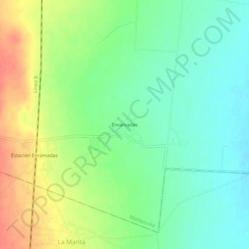 Carte topographique Enramadas, altitude, relief