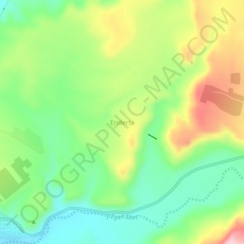 Carte topographique Enderta, altitude, relief