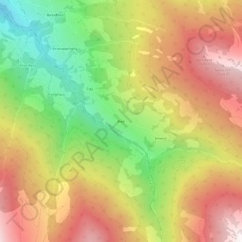 Carte topographique Ried, altitude, relief