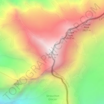 Carte topographique La Perouse, altitude, relief