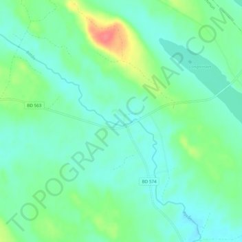 Carte topographique Älvsborg, altitude, relief