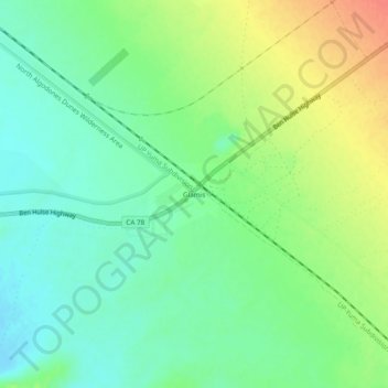 Carte topographique Glamis, altitude, relief