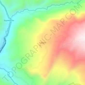 Carte topographique Cuispes, altitude, relief