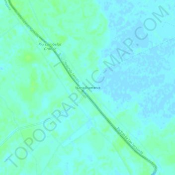 Carte topographique Nueva Esperanza, altitude, relief