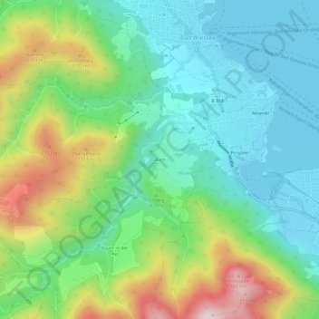 Carte topographique Buch, altitude, relief