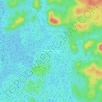 Carte topographique Bessoungkang, altitude, relief
