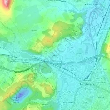 Carte topographique Ganzo, altitude, relief