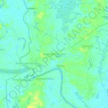 Carte topographique Ambohimahasoa, altitude, relief