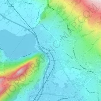 Carte topographique Seewen, altitude, relief