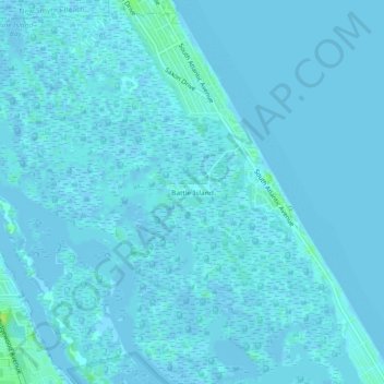 Carte topographique Battle Island, altitude, relief