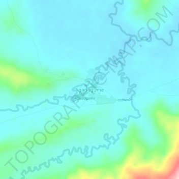 Carte topographique Agadugume, altitude, relief