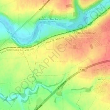 Carte topographique Chasseron, altitude, relief