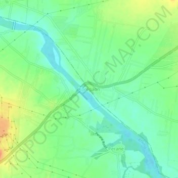 Carte topographique Koregaon, altitude, relief