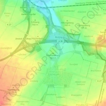 Carte topographique Schimmelberg, altitude, relief