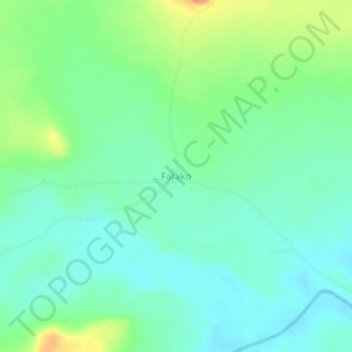 Carte topographique Fatako, altitude, relief