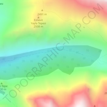 Carte topographique Emli Vadisi, altitude, relief