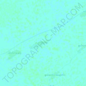 Carte topographique Tawke, altitude, relief