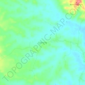 Carte topographique Gilireng, altitude, relief