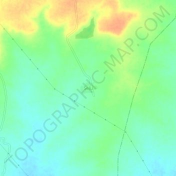 Carte topographique Selu, altitude, relief