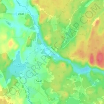 Carte topographique Skottene, altitude, relief