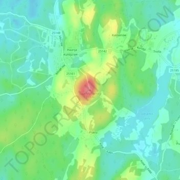 Carte topographique Suur Munamägi, altitude, relief