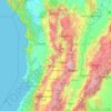 Carte topographique Risaralda, altitude, relief