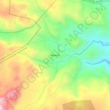 Carte topographique Macacos, altitude, relief