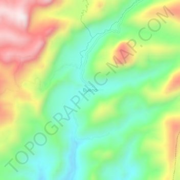 Carte topographique Bueno, altitude, relief