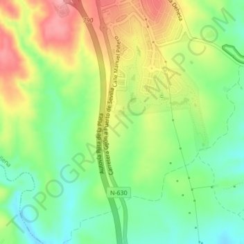 Carte topographique Hato Verde, altitude, relief