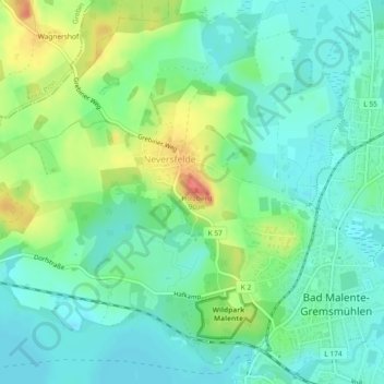 Carte topographique Holzbergturm, altitude, relief