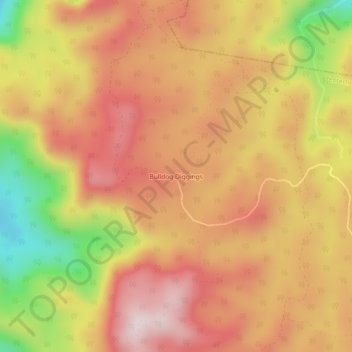 Carte topographique Bulldog Diggings, altitude, relief