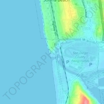 Carte topographique North Bluff Preserve, altitude, relief