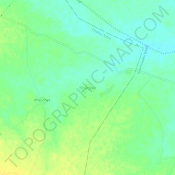 Carte topographique Khadwa, altitude, relief