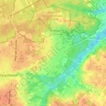 Carte topographique Louwel, altitude, relief
