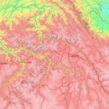 Carte topographique Province of Anta, altitude, relief